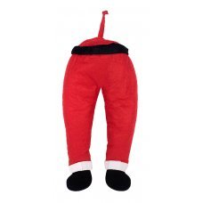 Χριστουγεννιάτικα Υφασμάτινα Κρεμαστά Πόδια Άγιου Βασίλη (30cm) 